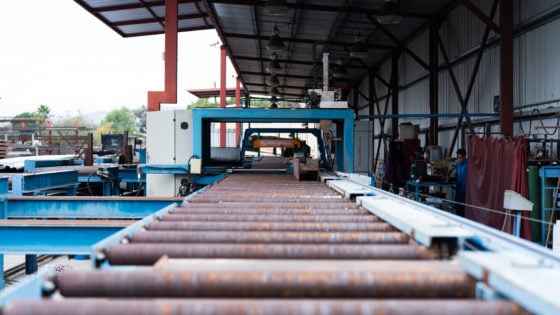 Heavy Duty Material Handling, Amtek, 100" 6-Rollers, 44" width Roller Conveyors, 1000 lbs./roll capacity, #60 - Image 3
