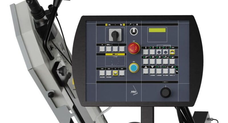 9.5" x 11" Hydmech #DM-10P, Double Miter Band Saw, 1" x 116" Blade, 34" H Table, 118-236 SFM, 2/2.4 HP, 480 V - Image 4