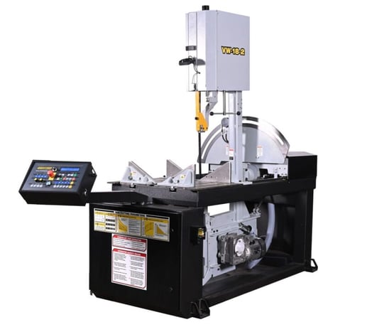 18" x 22" Hydmech #VW-18-2, Semi-Automatic Vertical Band Saw, 1.25" x 195" Blade, 36.5" H Table, 65-385 SFM - Image 1
