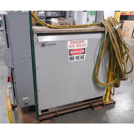 395 KVA 483/437 Delta Primary, 397 Delta Secondary, Dry type transformer, tested, used - Image 3