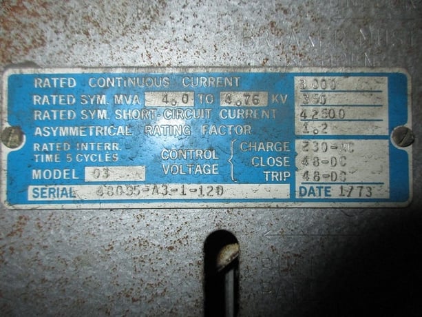 3000 Amps, ITE, 5HK, 4.76KV, electrically operated, drawout - Image 2