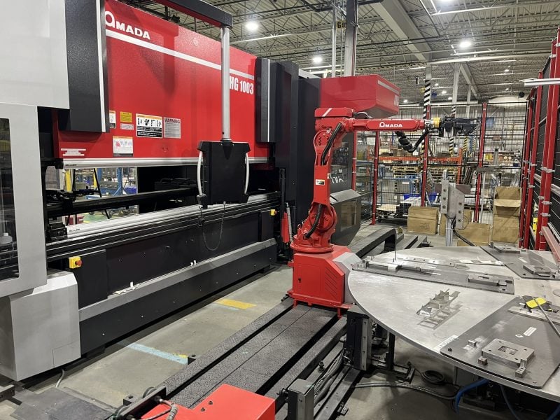 110 Ton, Amada #HG-1003-ARS, Press Brake, 6-Axis, 10.4' Overall length, 106.3" Between Housings, 9.8" Stroke - Image 4