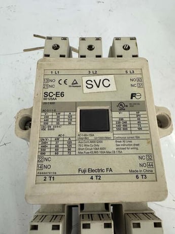 Fuji Electric FA Magnetic Contactor Assembly SE125AA SC-E6 with TK-E6 85-125A 600 VAC Thermal Overload Relay - Image 5