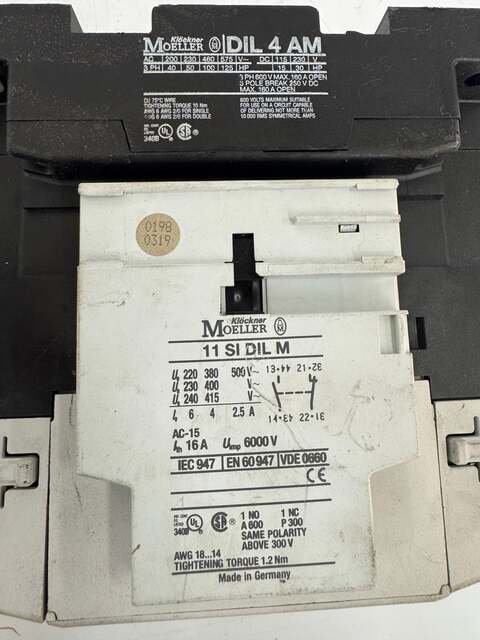 Klockner Moeller 3-Pole IEC Magnetic Contactor DIL 4 AM - Image 7