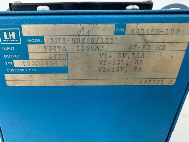 LH Research Power Supply MM23-E0868/115 m00147 - Image 4