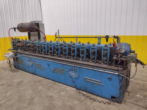 14 Stand, Tishken #14-MW-2, rollformer, 8" roll space, 2" arbor diameter, 20 HP, R to L, coolant pump - Image 2