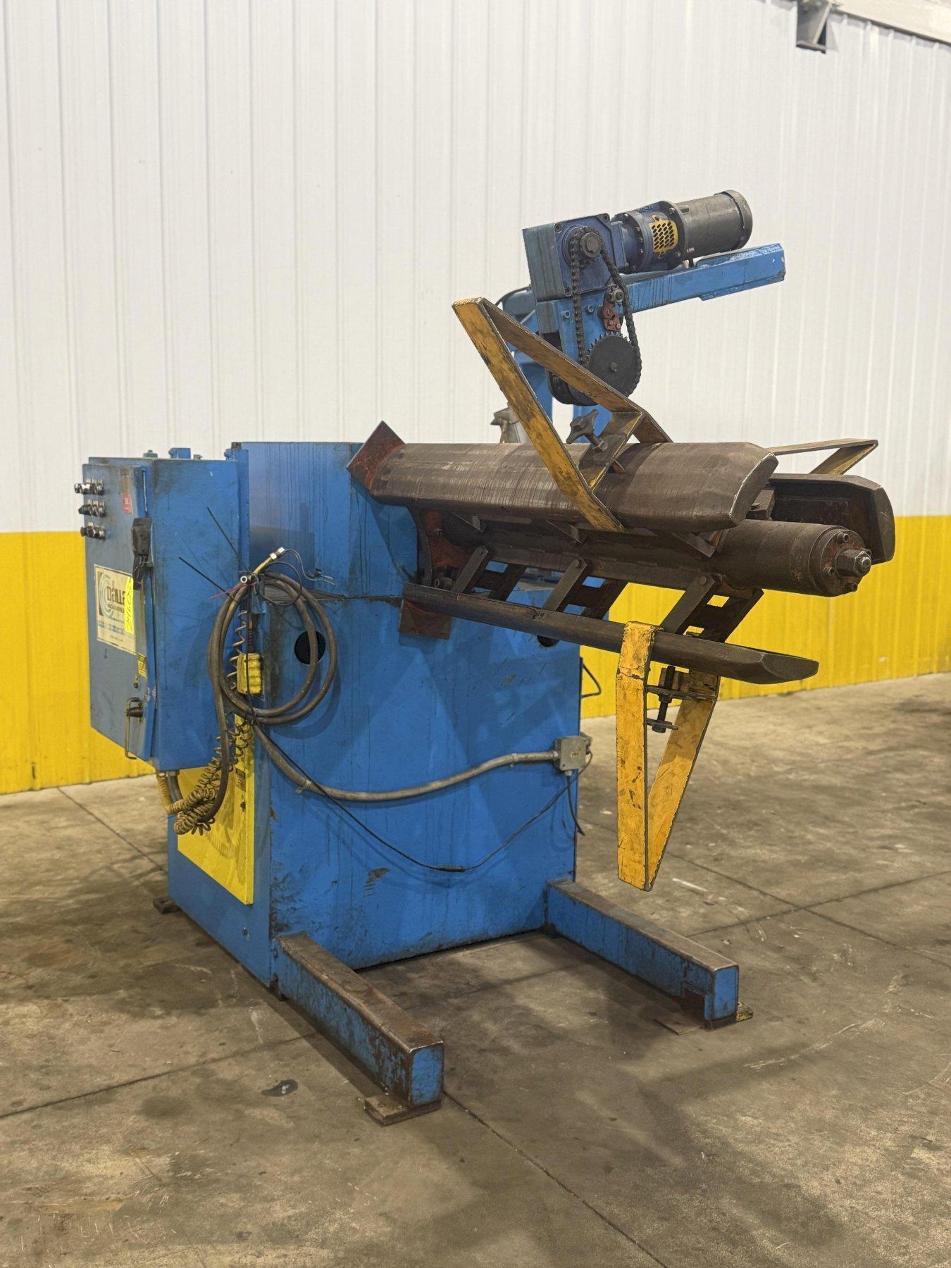 12000 lb. Dallas #DPR-12000-48, coil reel uncoiler & feeder straightener feed line, 24" x .090", 48" wide - Image 6