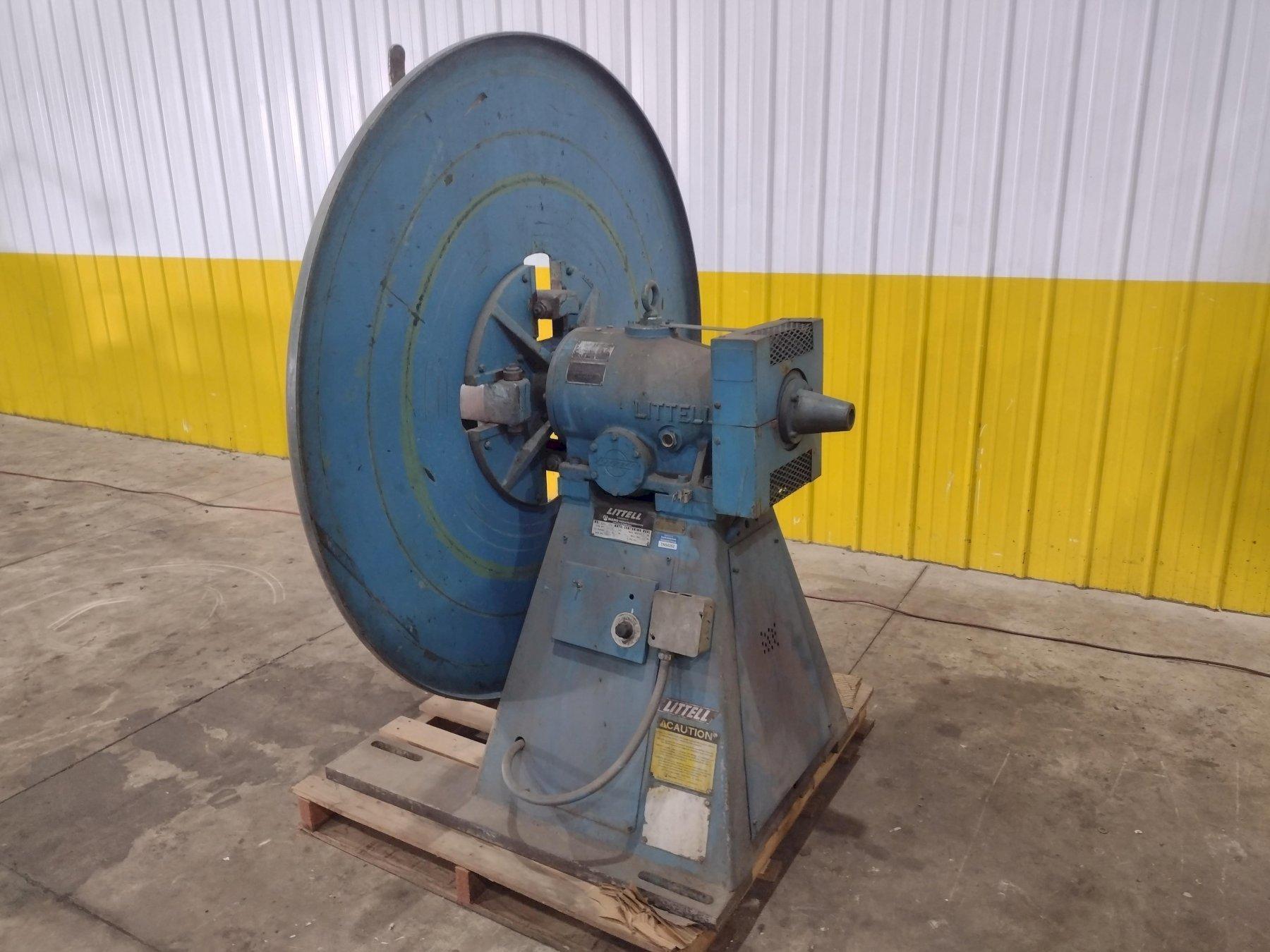 4000 lb. Littell #40-12, pull off coil reel uncoiler with electric brake, 12" width, 60" outside dimensions - Image 4