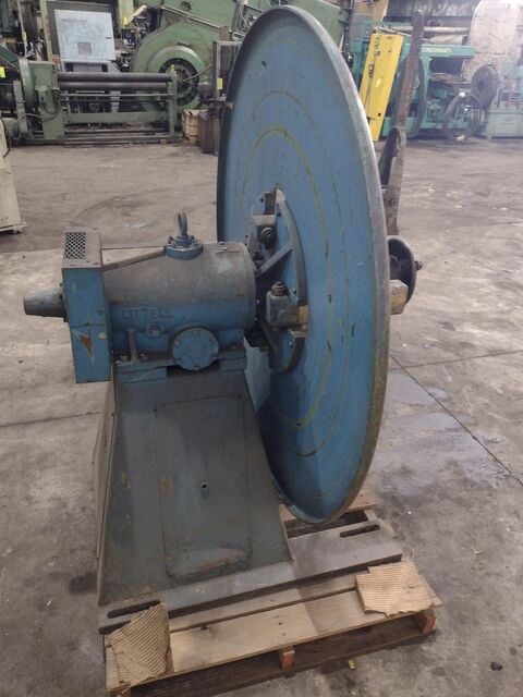 4000 lb. Littell #40-12, pull off coil reel uncoiler with electric brake, 12" width, 60" outside dimensions - Image 8