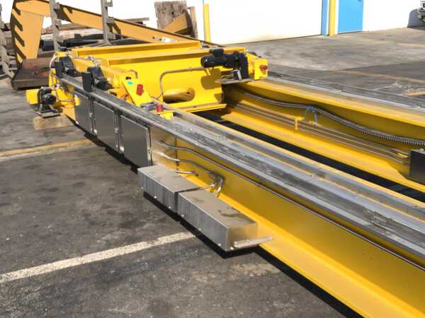 10 Ton, Cranetech, overehead bridge crane, 36.4' span, 45" spread, dual drive motors, built for NASA - Image 3