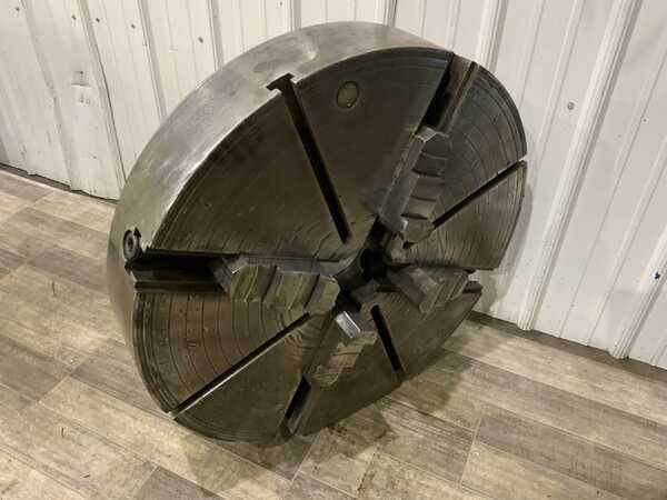 32" 4-Jaw chuck with L3 back, 6" chuck thickness, 5-1/4" hole thru chuck - Image 2