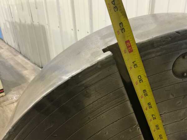 32" 4-Jaw chuck with L3 back, 6" chuck thickness, 5-1/4" hole thru chuck - Image 5