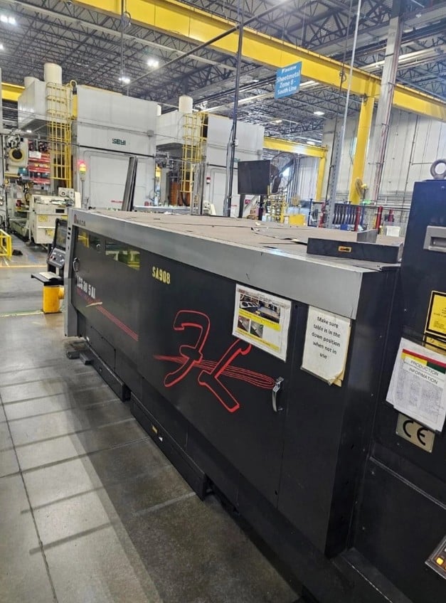 Amada #LCG-3015AJ, CNC fiber laser, 2000 watt, 5' x10'sheet, 121" X, 61" Y, 3.93" Z, NT Control, chiller - Image 3