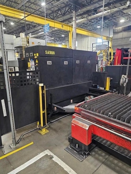 Amada #LCG-3015AJ, CNC fiber laser, 2000 watt, 5' x10'sheet, 121" X, 61" Y, 3.93" Z, NT Control, chiller - Image 8