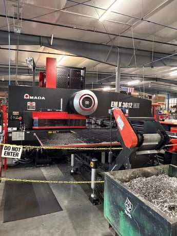 33 Ton, Amada #EMK-3612-MII, servo driven turret punch, 55 station, 4 automatic index, NT Control, 2 work - Image 4