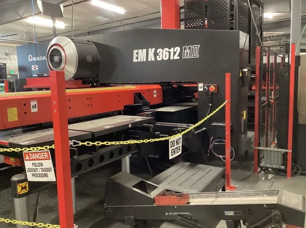 33 Ton, Amada #EMK-3612-MII, servo driven turret punch, 55 station, 4 automatic index, NT Control, 2 work - Image 5