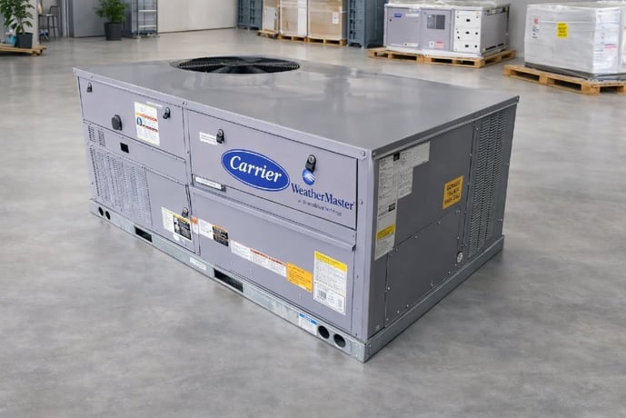 3 Ton, Carrier #48GCEM04J2A5A3W4FO Weathermaster, RTU Package Unit 208/230 V. 3Ph R410A GasPak, new - Image 2