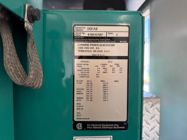 800 KW Cummins #QST30-G5, custom power module, 480 Volts, Tier 2 - Image 8
