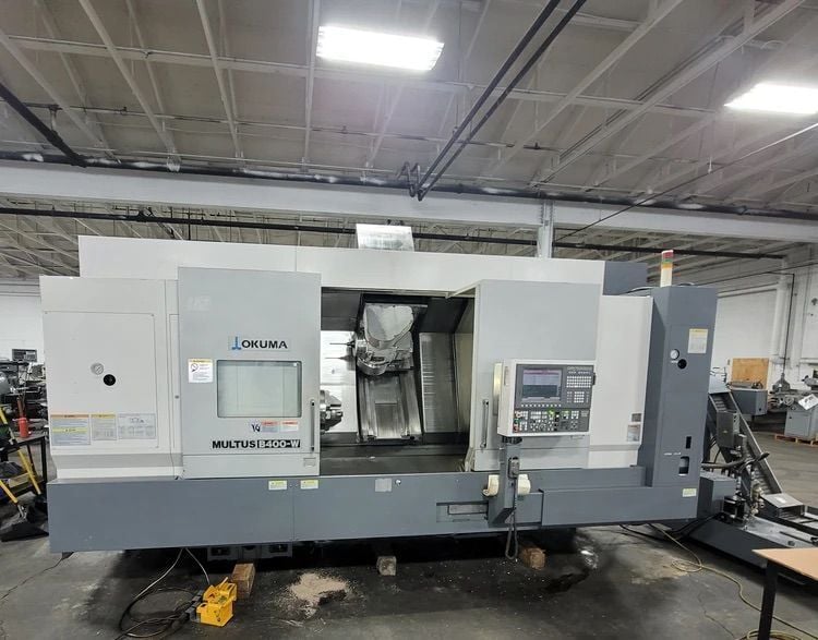 Okuma #Multus-B400W, CNC Lathe, 8-Axis, 28" Swing, 59" Centers, 15" Chuck, 4" Bar, 26.4" Turning diameter, 40 - Image 1