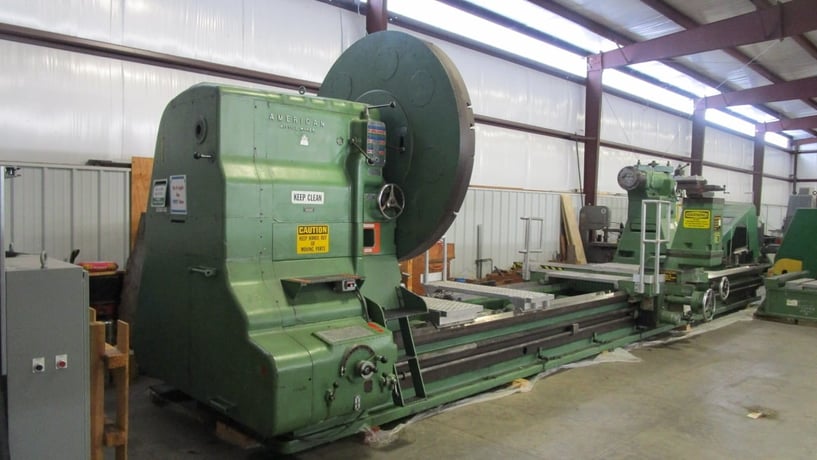 127" x 396" American #Missile-Maker, Lathe, 7' Chuck, digital read out, tailstock, 1960 - Image 3