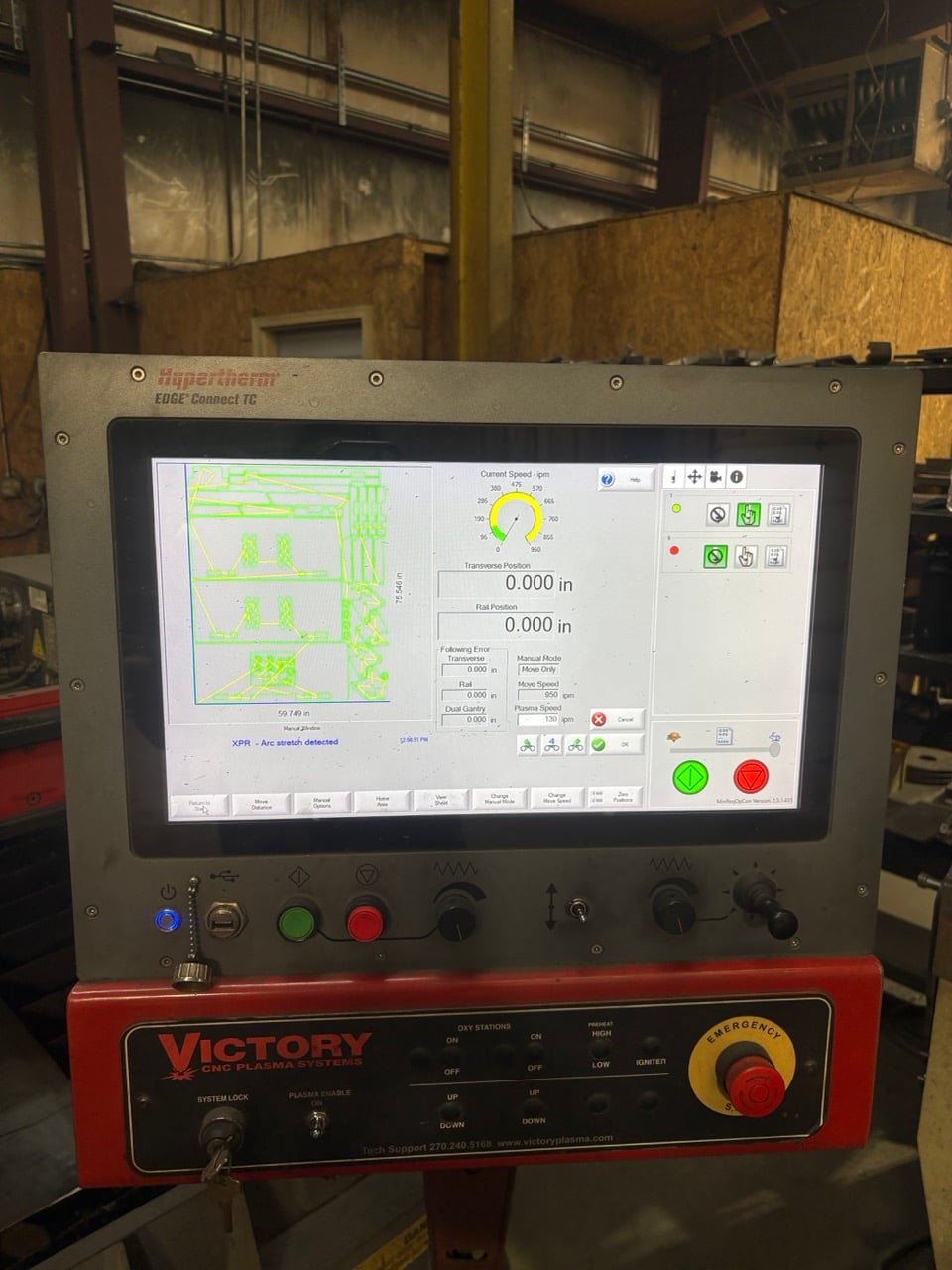 Victory #V610WU CNC Plasma, 6' x10' table, Hypertherm XPR300 & EDGE Connect, 2021 - Image 5