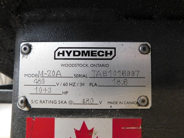 30" x 20" Hydmech #M-20A, Bandsaw, 20' 6" x 1-1/2" x 0.05" blade, 10 HP, 350 SFM, 33" stroke, 480 V., unused - Image 8