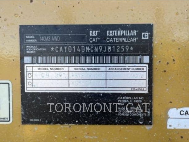 Caterpillar 140M3AWD, Motor Grader, 7029 hours, S/N: N9J01259, 2019 - Image 5