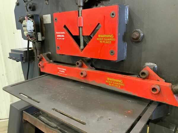 6" x 6" x 1/2" Edwards #120, hydraulic ironworker, 120 ton, 10 HP, 30 SPM, electric foot trip - Image 7