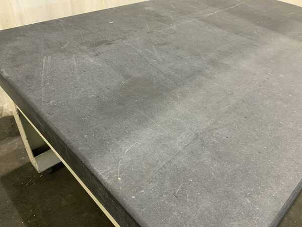 4 8" x 72" x 8" Colling Mico flat black granite surface inspection plate, 2-3/4" ledges on 2 side, - Image 4