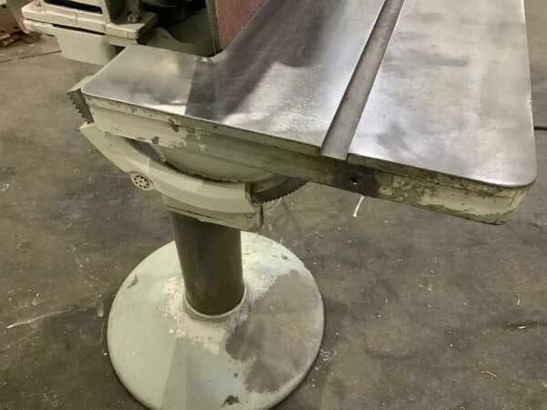 20" State Grinders #D20, pedestal disc sander, 27" x 10-1/2" tilting work table, forward & reverse spindle - Image 6