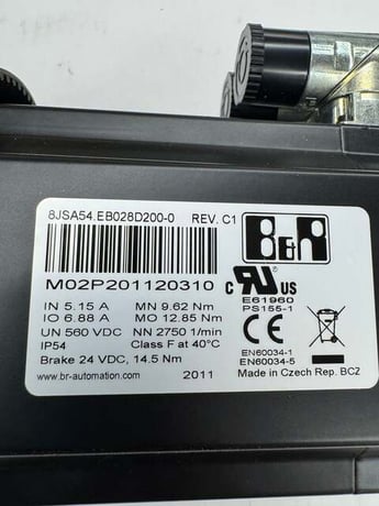 3 kW B & R Automation Servo Motor 8JSA54.EB028D200-0 - 3000 RPM - Image 5