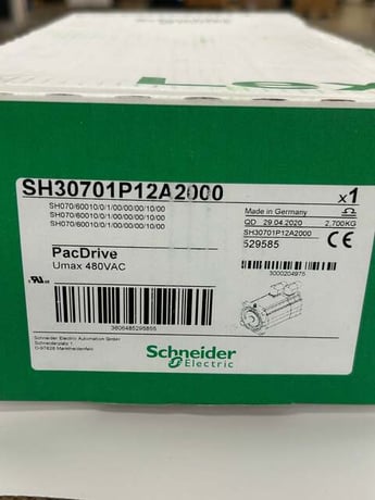 1 kW Schneider Electric Servo Motor SH30701P12F2000 - 6000 RPM - Image 2