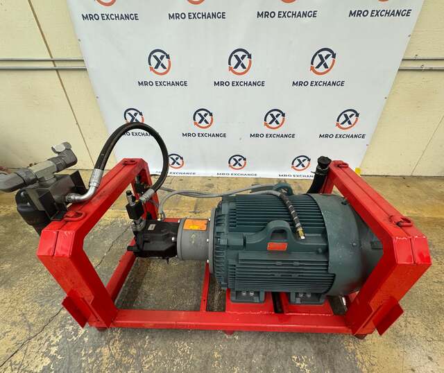 150 HP Hydraulic Power Unit, Baldor Reliance motor, 1785 RPM, hydraulic pump coupled, HYDAC Hycon Division - Image 4