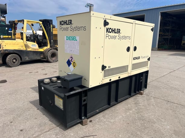 50 KW Kohler #50REOZJD, Diesel Generator Set, 2.4 liter John Deere engine, 1800 RPM, circuit breaker, 120/240 - Image 2