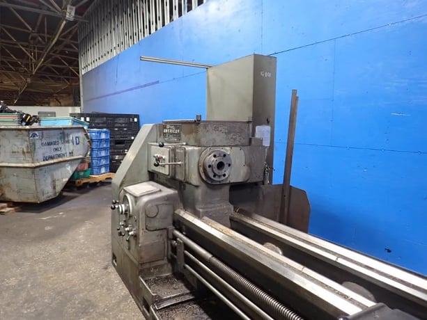 25" x 120" American A.Wyle, Lathe, 2-1/2" bore, 4 jaw 24" chuck, AccuRite Control, tailstock - Image 6