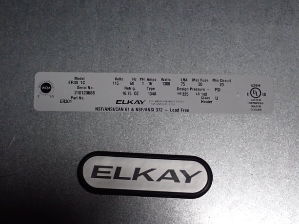 Elkay #ER30_1C, Water Chiller, R134A, 325 psi (2 available) - Image 4