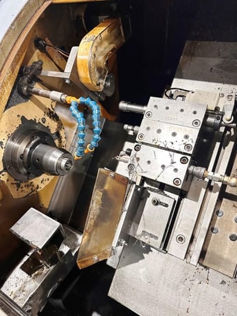 Leadwell #T5, CNC gang slide lathe, Fanuc 0i Mate TD controls, 12.9" swing, 1.6" bar, 6" chuck, 2005 - Image 3