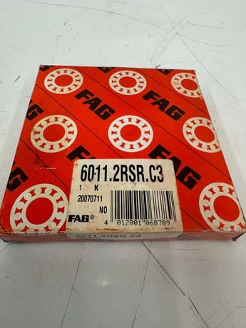 FAG 6011.2RSR.C3 Deep Groove Ball Bearing - 55mm ID x 90mm OD x 18mm Width - New - Image 1