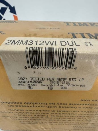 Timken Fafnir 2MM312WI DUL Super Precision Duplex Bearing Set - ABEC 9 - 60mm Bore - New in Box m00148 - Image 4