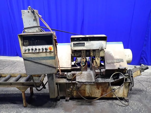 10" Amada #HFA-250, Horizontal Band Saw, w/Roller Conveyor, 230/400/460 V - Image 2
