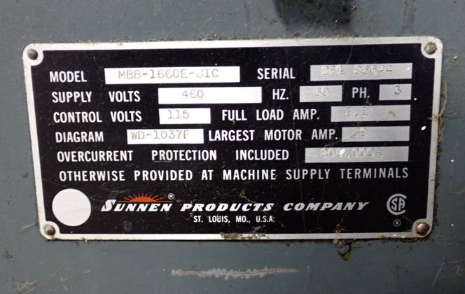 Sunnen #MBB-1660, Precision Honing Machine, 5" 3-Jaw Chuck, 1/2 HP, 208-230/460 V - Image 4