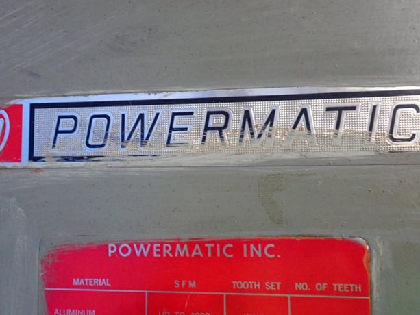 19" Powermatic #87, Vertical Band Saw, w/Foot Pedal, 24" x 24" Table - Image 3