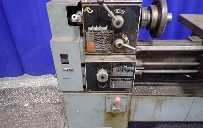 12.5" x 30" Edelstaal #PRN-12-1/2, Lathe, w/Tail Stock, Compound Rest, & digital read out, 1" Bore - Image 6