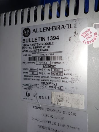 Allen-Bradley #1394C-SJT22-A, Digital Servo Controller, 380/460 V - Image 5