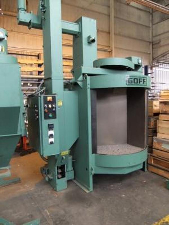 Goff #2448, Spinner Hanger Shot Blast Machine, (2) 5 HP wheels, dust collector, 2012 - Image 2