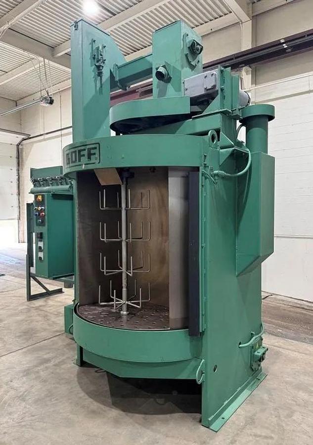 Goff #2448, Spinner Hanger Shot Blast Machine, (2) 5 HP wheels, dust collector, 2012 - Image 3