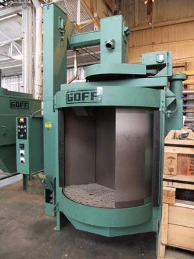 Goff #2448, Spinner Hanger Shot Blast Machine, (2) 5 HP wheels, dust collector, 2012 - Image 4
