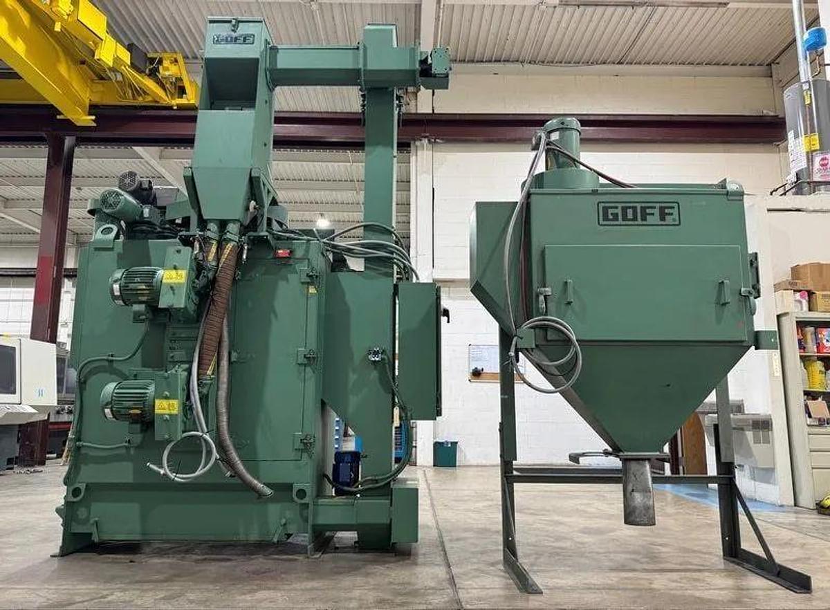 Goff #2448, Spinner Hanger Shot Blast Machine, (2) 5 HP wheels, dust collector, 2012 - Image 6