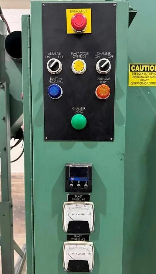 Goff #2448, Spinner Hanger Shot Blast Machine, (2) 5 HP wheels, dust collector, 2012 - Image 8