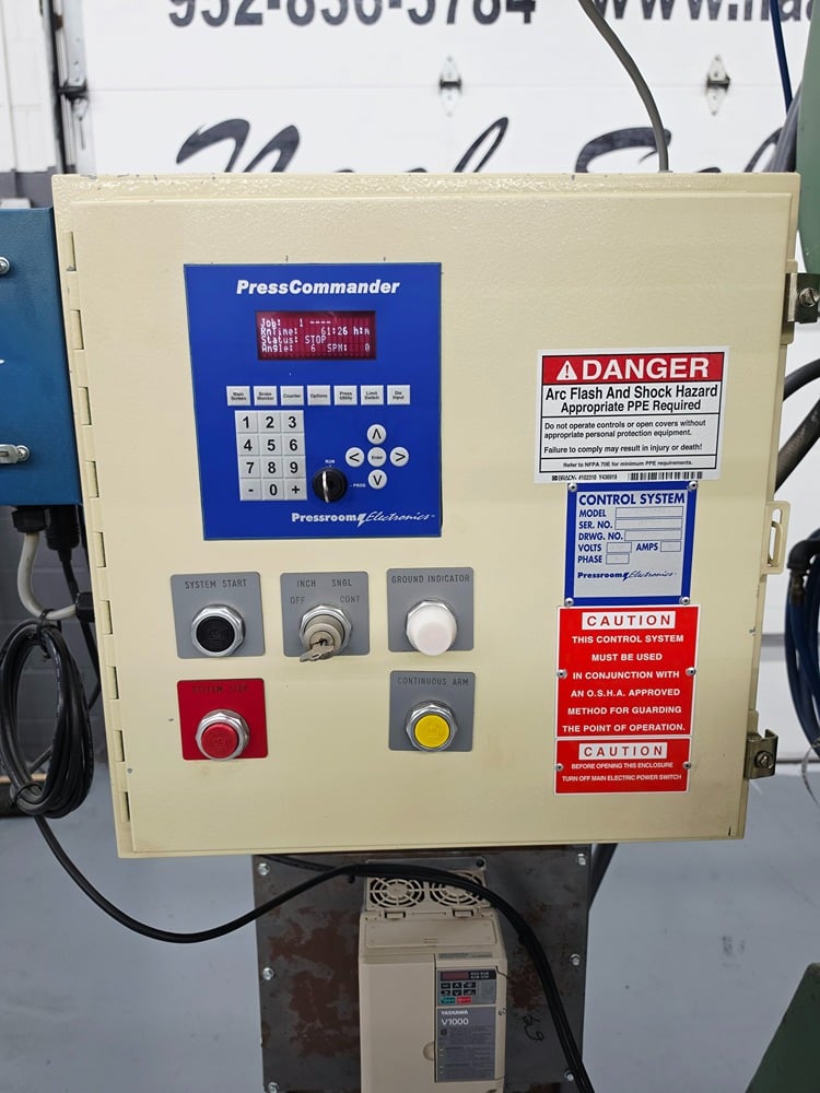 32 Ton, Federal #32, OBI Back Geared Punch Press, 15" x 24" bed, 3" stroke, 9.5" shut height, 2" slide - Image 10